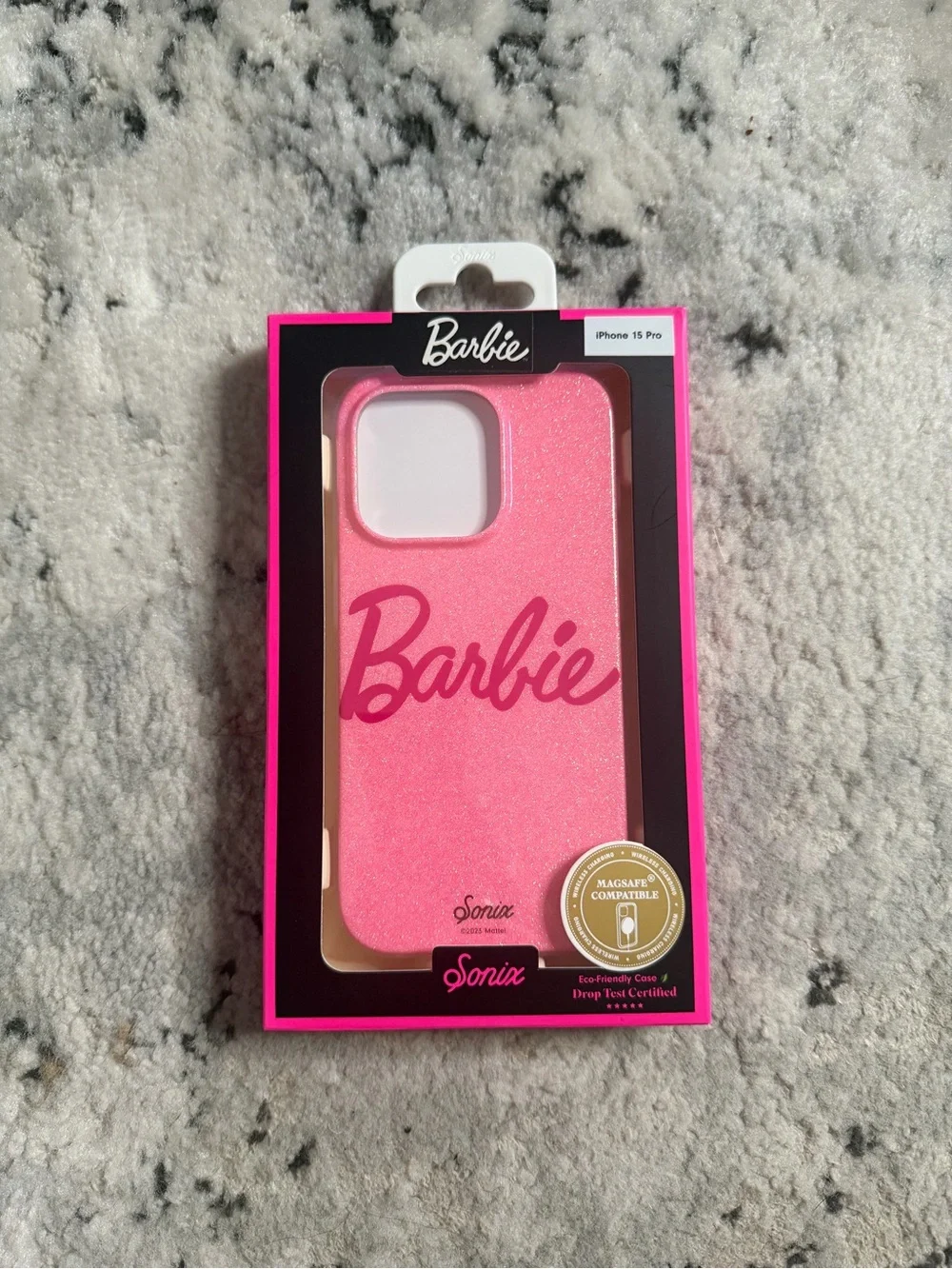 Sonix Barbie Pink Glitter iPhone Case - Hot Pink Script